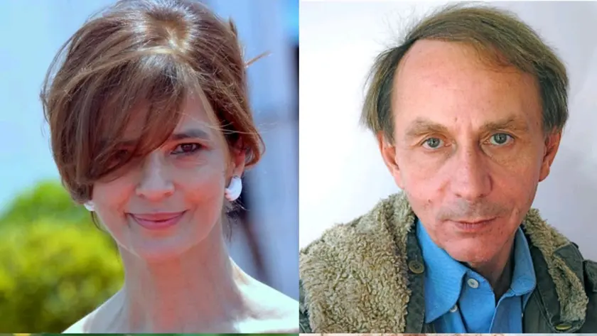 Da sinistra, Morante e Houellebecq