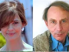 Da sinistra, Morante e Houellebecq