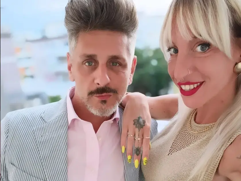 Sara Comand, a destra, con l'ex compagno Cristian Dulcinati