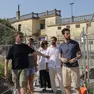Il sopralluogo di Laterza e Nicolini con il presidente Vianello al Ferroviario. Foto Lasorte
