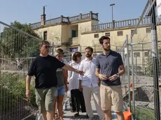 Il sopralluogo di Laterza e Nicolini con il presidente Vianello al Ferroviario. Foto Lasorte