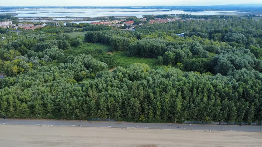 Una veduta aerea dell’area nota come Grado 3 dal drone di Giorgio Boemo