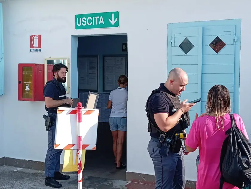 La polizia intervenuta al Pedocin