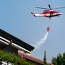 L'aereo vicino alle case (Silvano) e l'incendio visto dall'alto