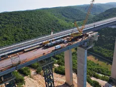 I lavori per il raddoppio del viadotto sul canale di Leme