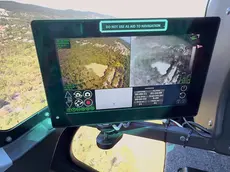 La strumentazione con cui vigili del fuoco e protezione civile sorvegliano l'area di Padriciano. Foto Silvano