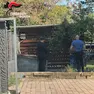 I militari dell'Arma durante l'intervento. Foto carabinieri Gorizia
