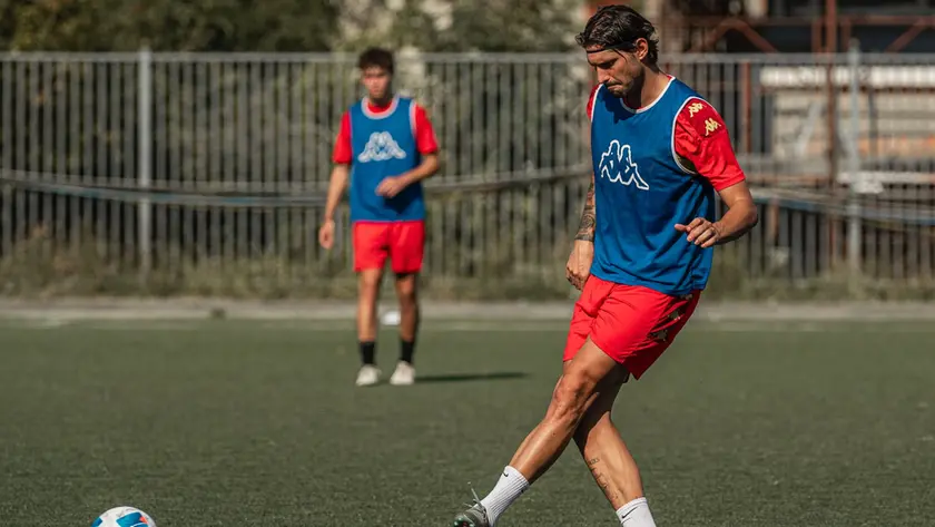 Edoardo Vona durante un allenamento allo Zaccaria di Muggia Foto Quarantotto
