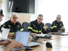 La conferenza stampa dei vigili del fuoco (Lasorte)