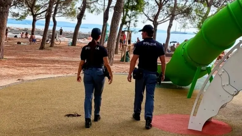 La polizia a Barcola