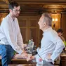 Il capogruppo di Adesso Trieste Riccardo Laterza e l’esponente del Pd Francesco Russo in Consiglio comunale (Silvano)
