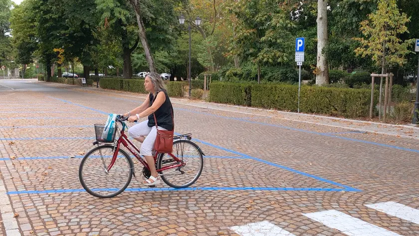 Via Petrarca, a Gorizia, nel tratto che si collega ai Giardini pubblici