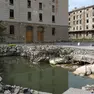 Gli scavi sul Chiave,dove il torrente incontra il viale dello scalo (foto Massimo Silvano)