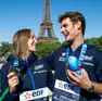 Elisa Cosetti e Andrea Barnaba festeggiano le medaglie d’argento a Parigi