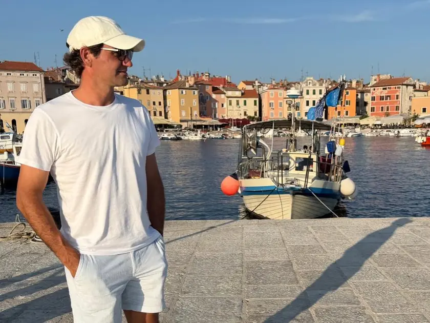Roger Federer in centro a Rovigno