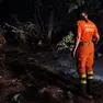 Corpo forestale al lavoro per l'incendio a Col di Monrupino