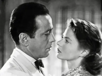 Humphrey Bogart e Ingrid Bergman in Casablanca