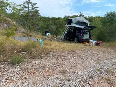 Un campeggiatore abusivo sul Carso triestino