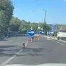 La strada ancora chiusa arrivando da Gorizia