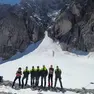I ricercatori al lavoro sul Montasio