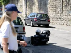Lo scooter coinvolto nell'incidente (foto Lasorte)