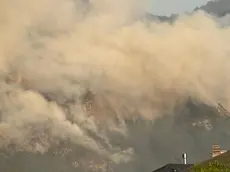 La nube di fumo vista da Tolmezzo