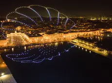 Lo spettacolo dei droni del 2025 in piazza Unità. Archivio Filingeri
