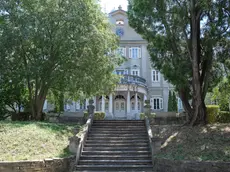 A sinistra Villa Necker, sopra dettagli del parco tra via dell’Università, via Belpoggio e viale Terza Armata Foto Silvano