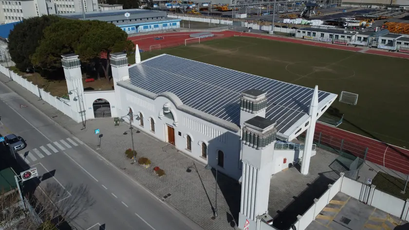 Lo stadio oggi visto dal drone (foto Katia Bonaventura)