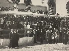 L’inaugurazione dello stadio nel 1926, con il ministro Ciano