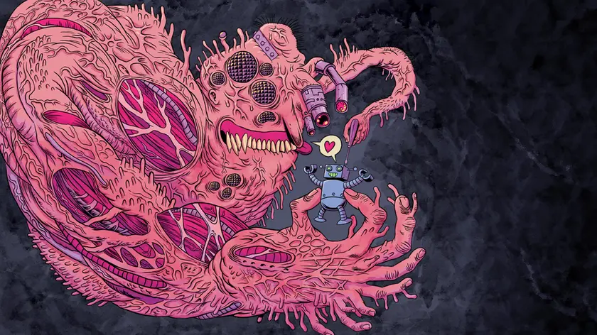 L'immagine simbolo del Science+Fiction 2026 disegnata da Spugna