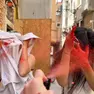 Un fermo immagine da uno dei video pubblicati