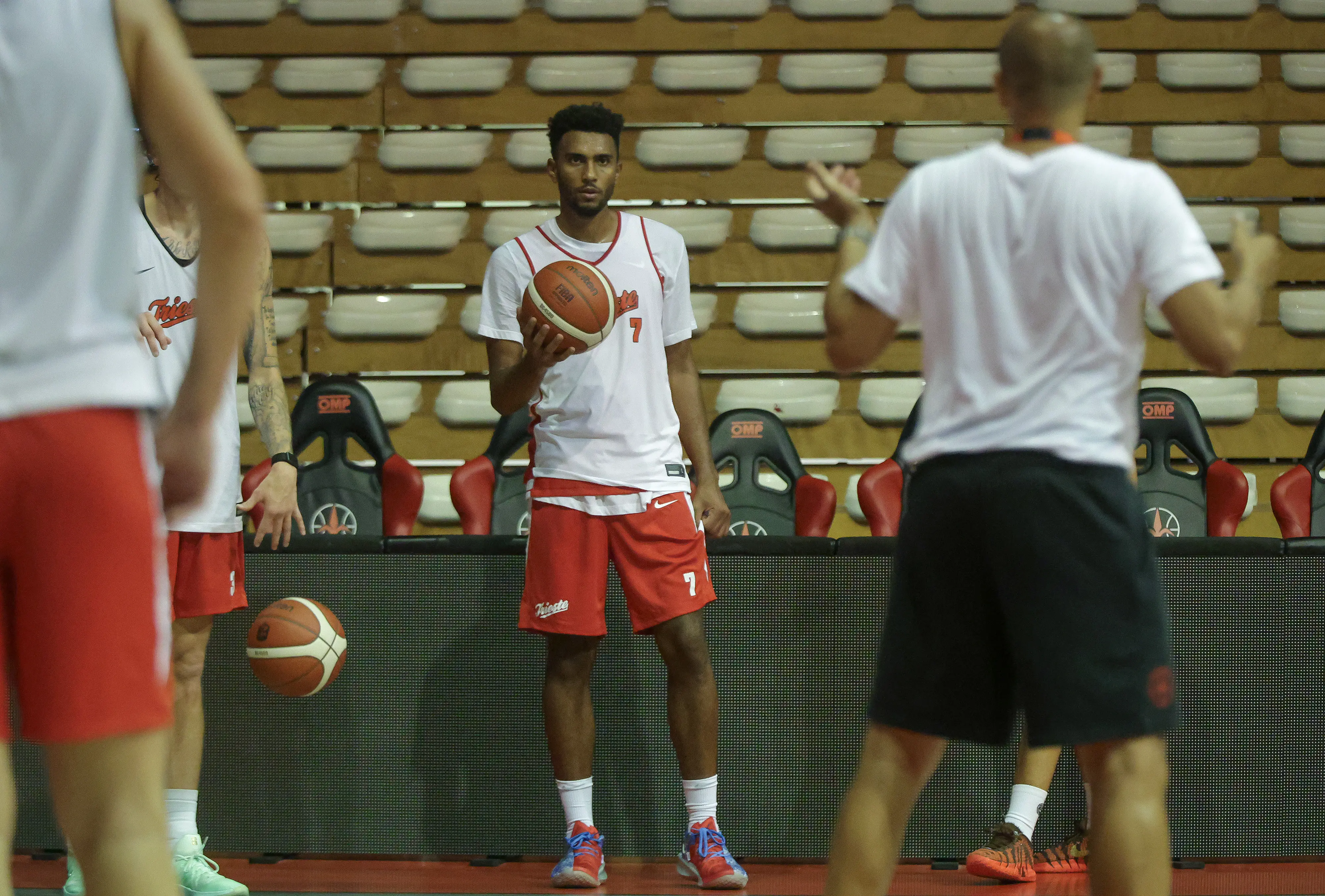 Il nuovo arrivo della Pallacanestro Trieste, Abramo Canka. Foto Andrea Lasorte