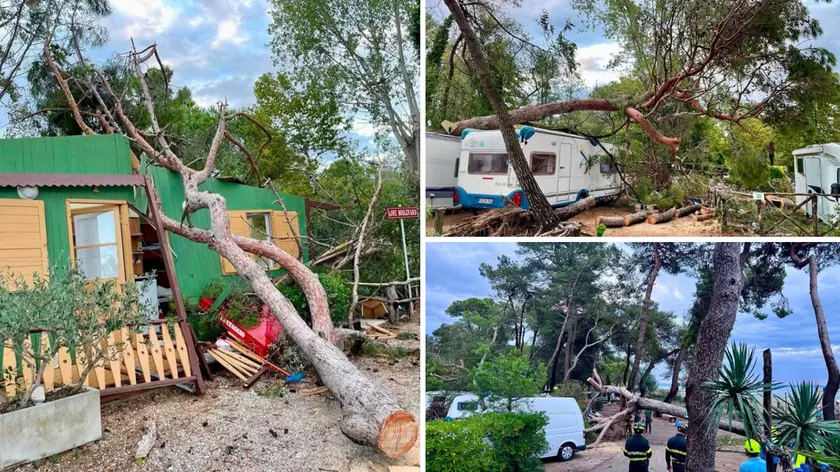 I danni provocati nel camping Al Bosco di Grado