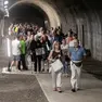 Il numeroso pubblico all’inaugurazione della Galleria e i pannelli multimediali (foto Katia Bonaventura)