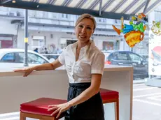 La soccorritrice NadiaStarchenko, barista al Goppion di Monfalcone (foto Katia Bonaventura)