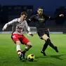 Il difensore centrale Alessandro Ligi in azione con la maglia della Triestina (foto Andrea Lasorte)