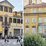 A sinistra palazzo Tonello, a destra Casa Piller (foto Massimo Silvano)