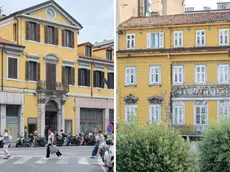 A sinistra palazzo Tonello, a destra Casa Piller (foto Massimo Silvano)