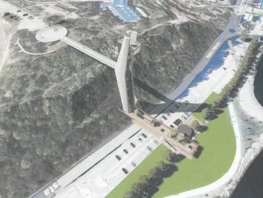 Il rendering dell’ascensore (dal sito del Comune di Capodistria)