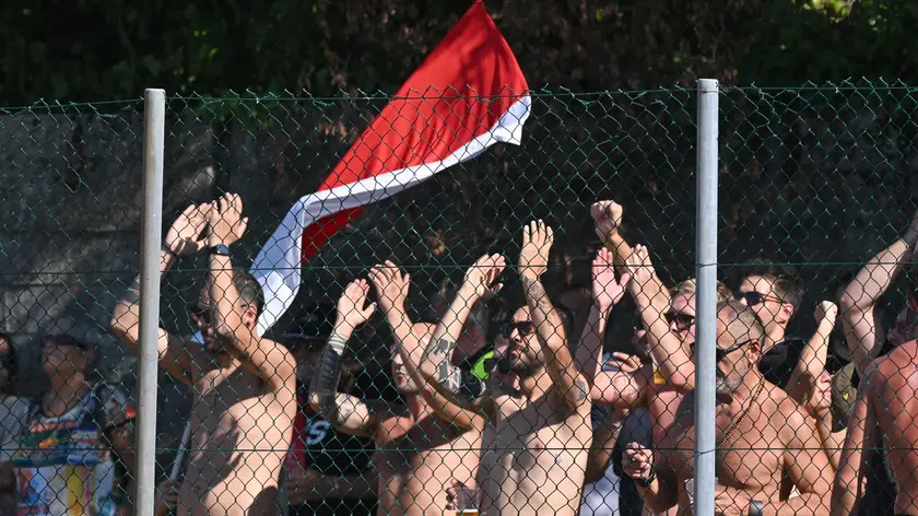 I tifosi dell’Unione a Mortegliano per la partita contro la Lme