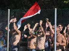I tifosi dell’Unione a Mortegliano per la partita contro la Lme