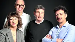 Federica, Daniele e Luca Querinuzzi con Dino Boscariol guidano oggi l'azienda friulana Compass