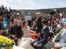 Il primo matrimonio celebrato sulla Rocca di Monfalcone. Foto di Katia Bonaventura
