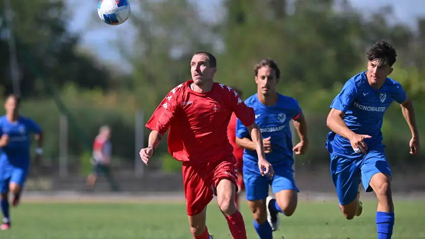 Paolo Beltram in azione domenica scorsa a Mortegliano