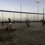 Antonio Filippi e altri ragazzi sistemano il campo di Marina Julia