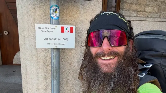 Un selfie durante il cammino