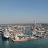 Il cantiere navale di Fincantieri a Monfalcone. Foto Katia Bonaventura