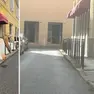 Il prima e dopo intervento della Polizia locale: sono stati rimossi tutti i materassi e i rifiuti ingombranti