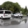 Auto parcheggiate nel piazza Risiera San Sabba (foto Katia Bonaventura)